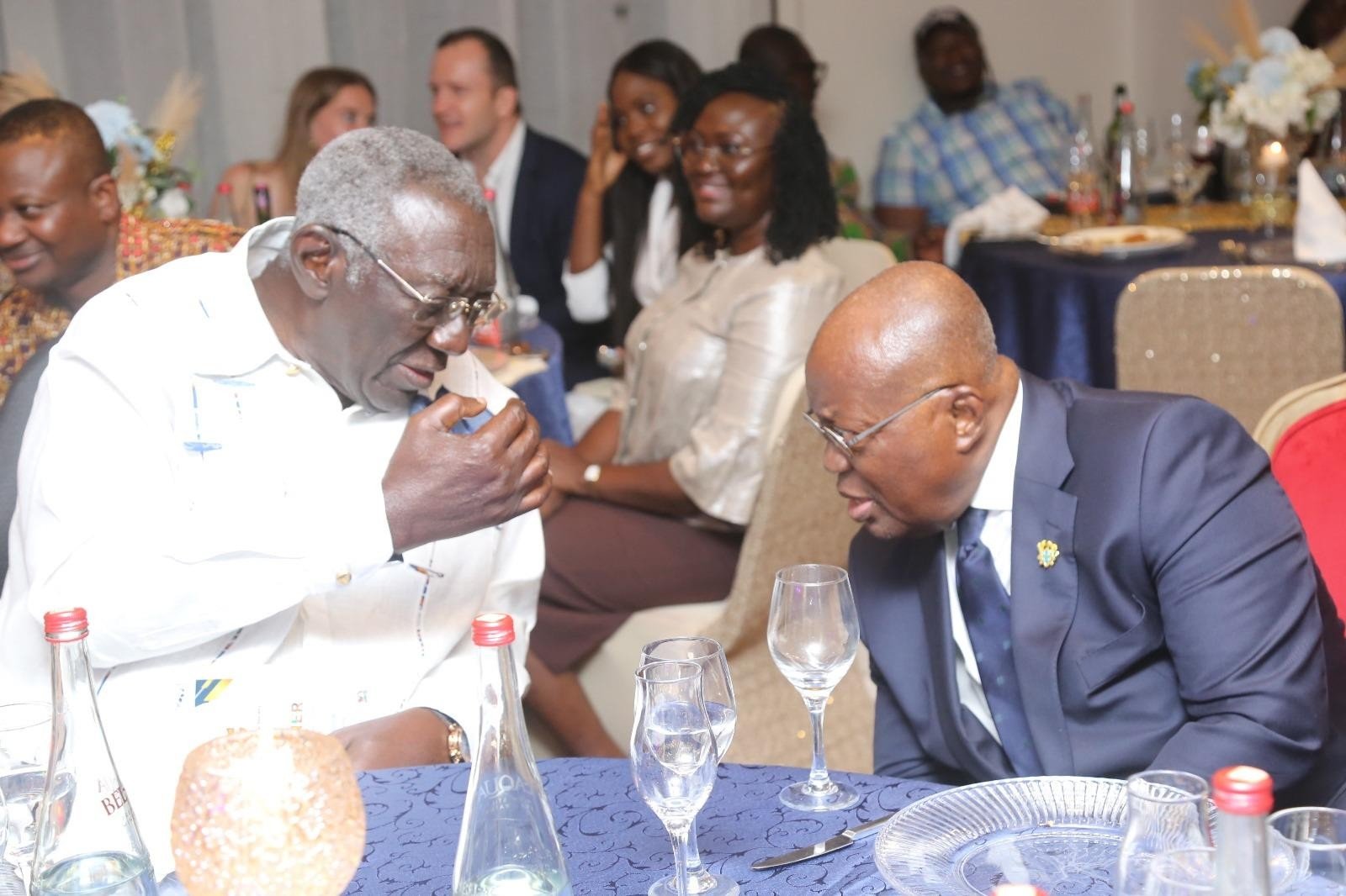 A Meeting of Minds: H.E. President Akufo-Addo and H.E. John Kufuor (Patron) at the 10th Anniversary Gala.