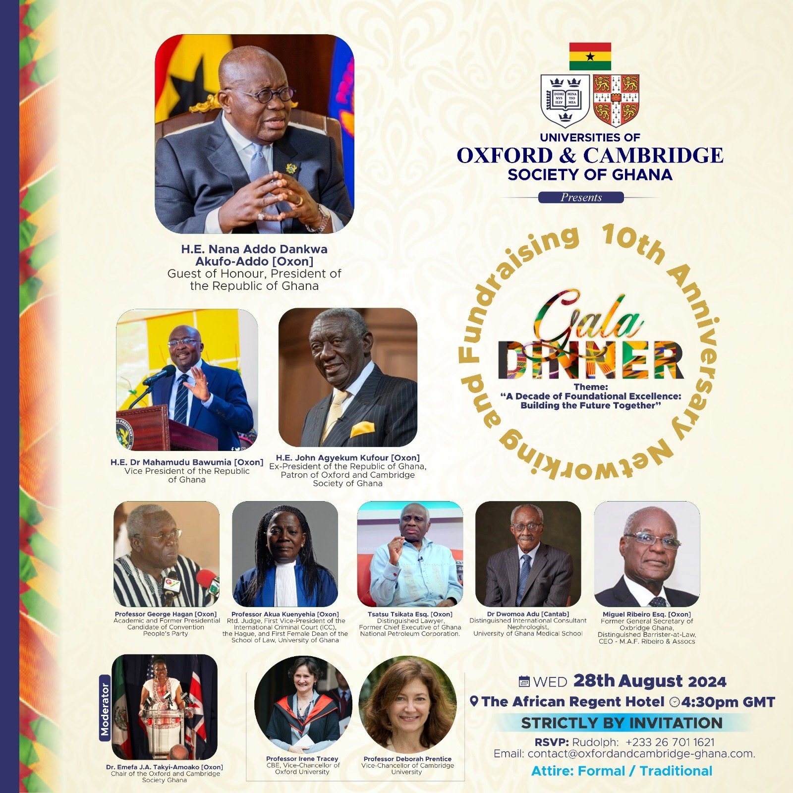 Official invitation flyer for the 10th Anniversary Gala, 28 August 2024.