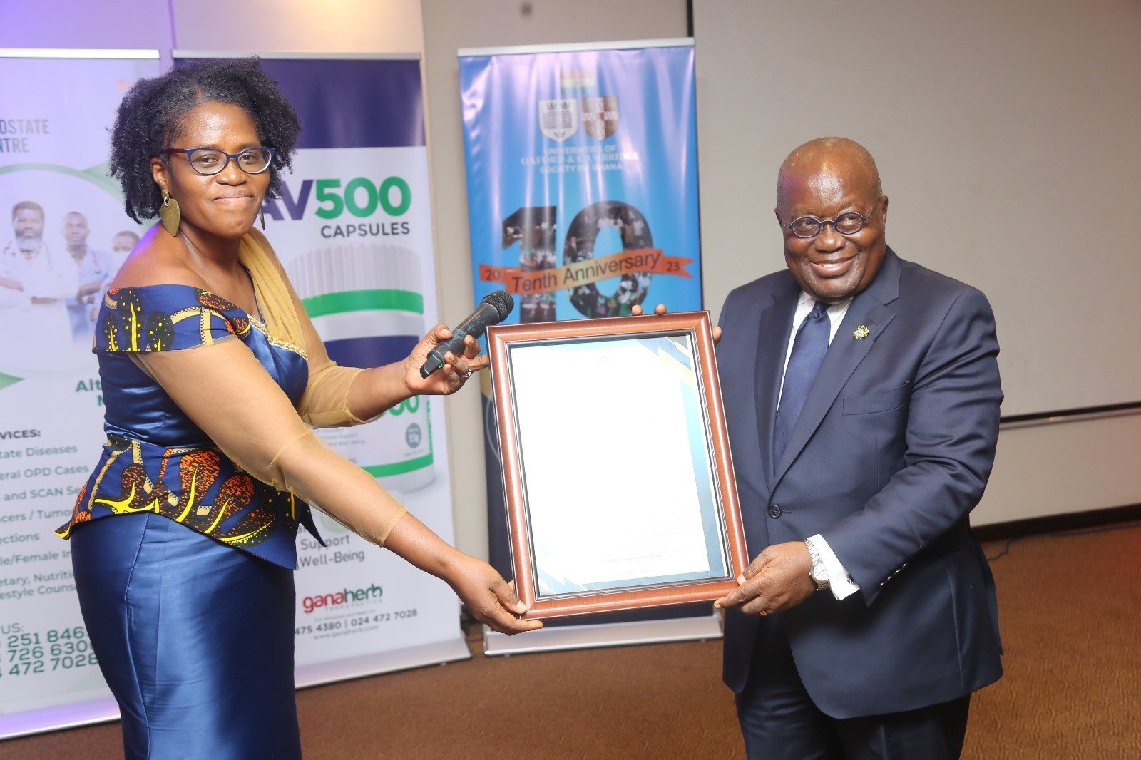 A presentation at the Society’s anniversary gala